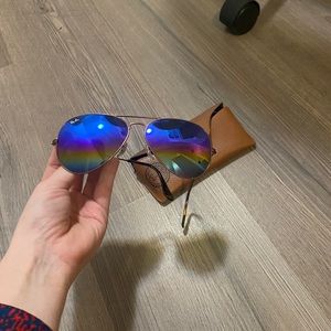 Rainbow mirror ray bans